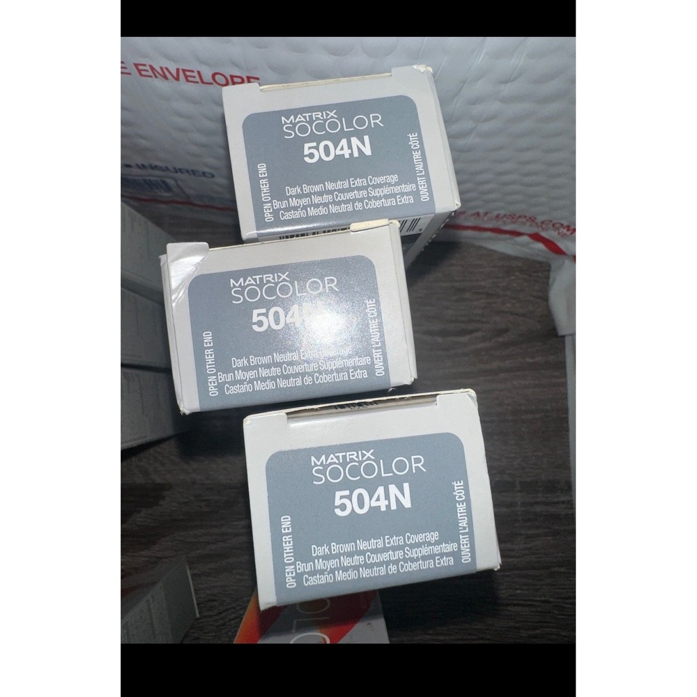 Matrix SoColor Permanent Hair Color 504N Dark Brown Neutral Extra Coverage 3pk